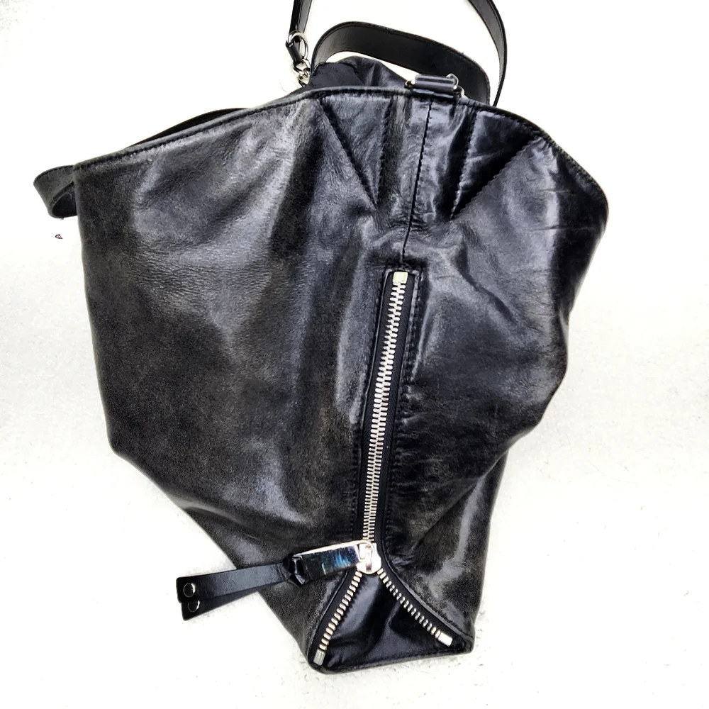 Michael Kors Devon Large Hobo Black Leather Shoulder Tote